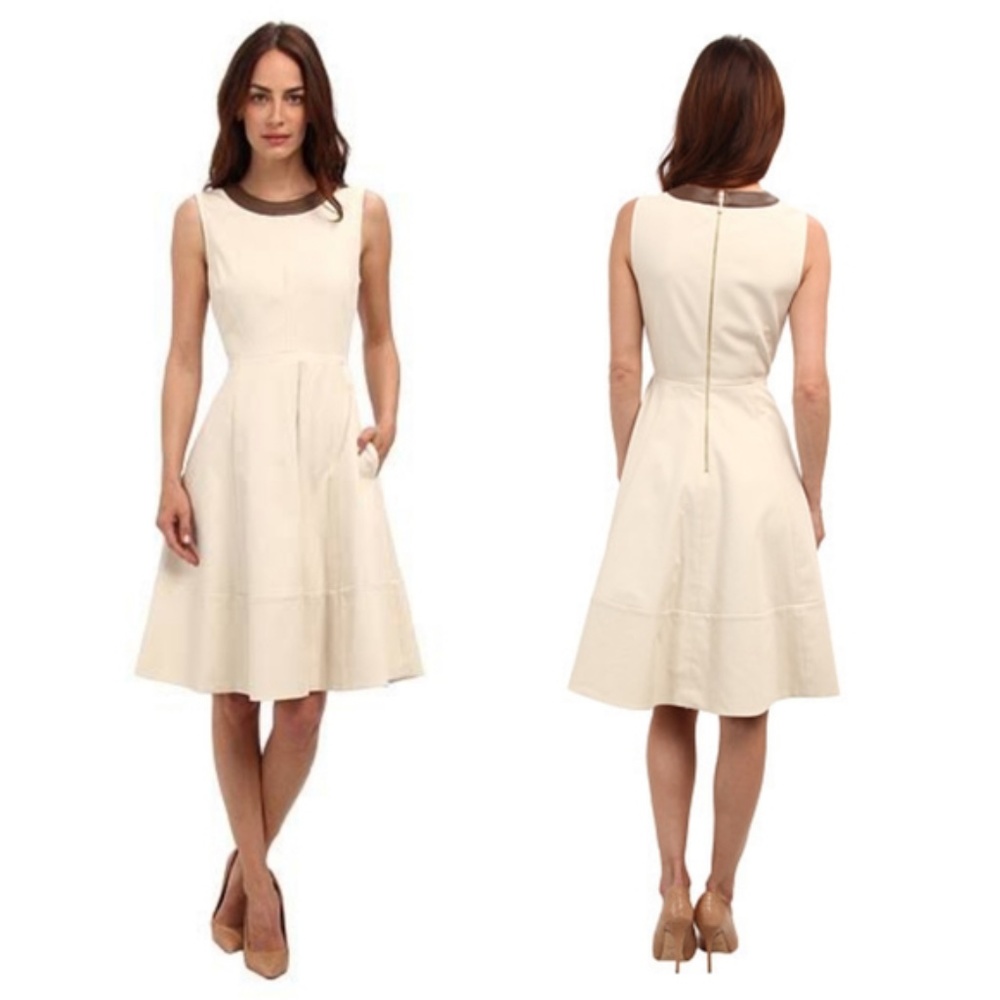 Kate Spade Havana Leather Trim Dress